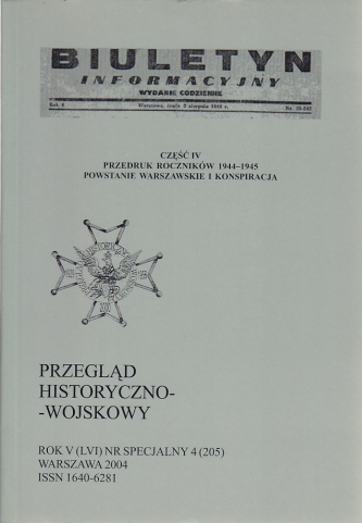 Przegląd Historyczno-Wojskowy T.4 Biuletyn Informacyjny Roczniki 1944-45 Przedruk